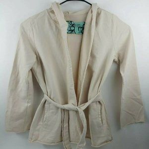 LUCKY BRAND Womens Size XL Beige Tie Wrap Cardigan
